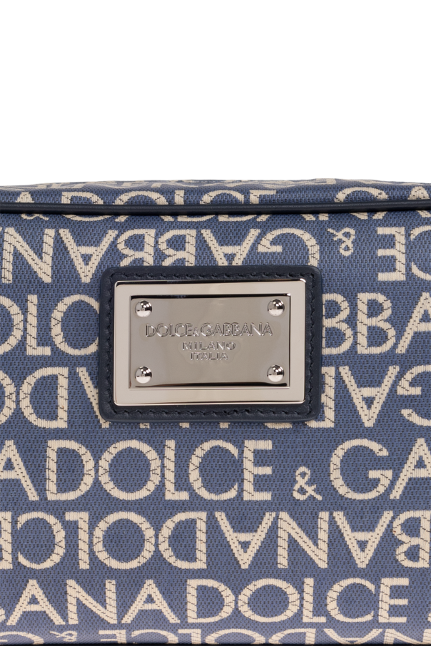 【関税＆送料込み】Dolce & Gabbana Logo Wash Bag Dolce & Gabbana logo-lettering Wash Bag | Blue | FARFETCH GE